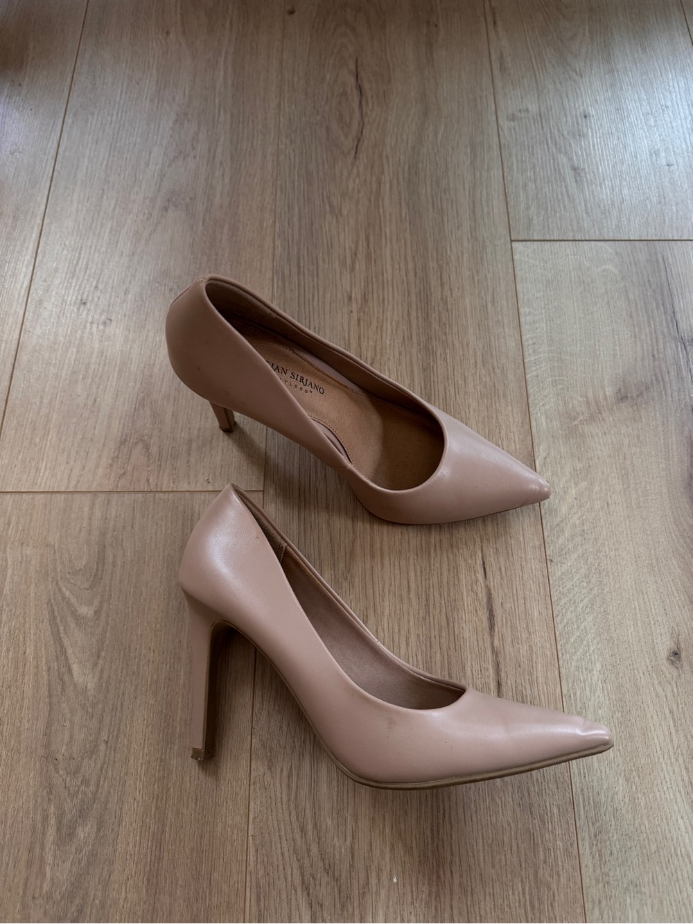 Classic Pointed Toe High Heels in Nude Pink - Unbranded
